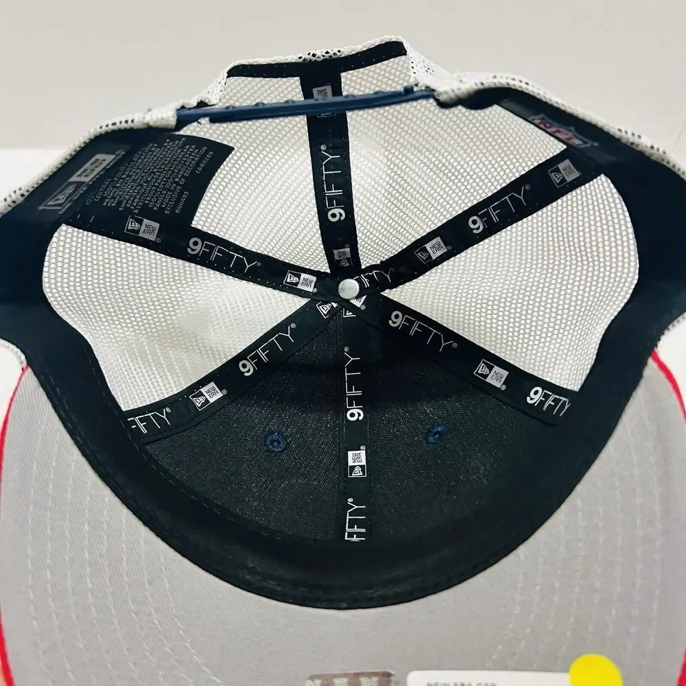 New Era New England Patriots Squared 9FIFTY Snapback Hat Cap Adjustable Blue Red